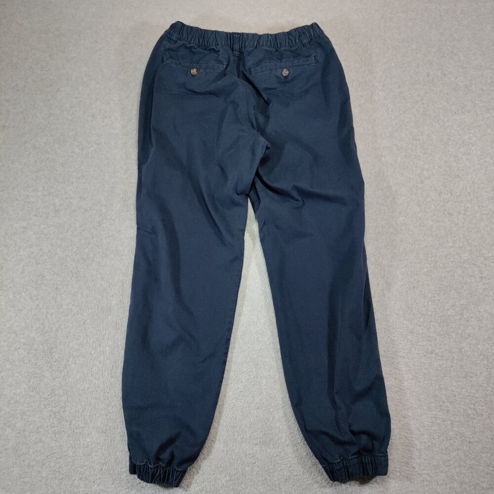Bearbottom Jogger Pants Mens L Navy Blue Cotton Stretch Elastic Waist Cuffed Hem - Picture 2 of 8